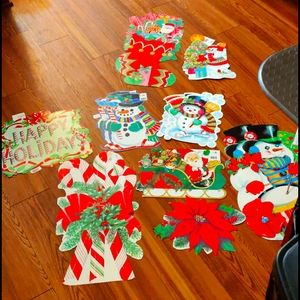 1970-80sEureka Christmas cutouts vtg